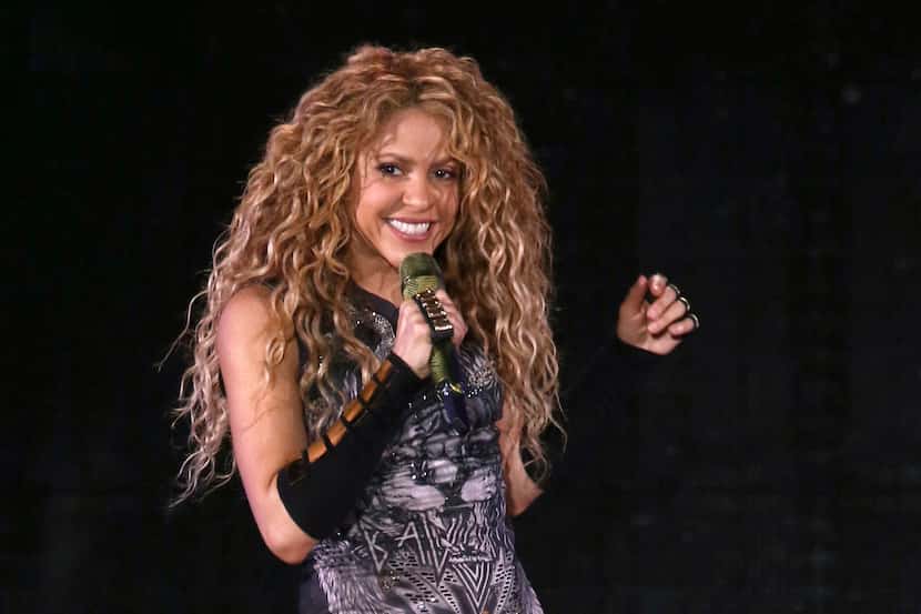 Shakira durante una presentación en el Madison Square Garden en Nueva York, el 10 de agosto...
