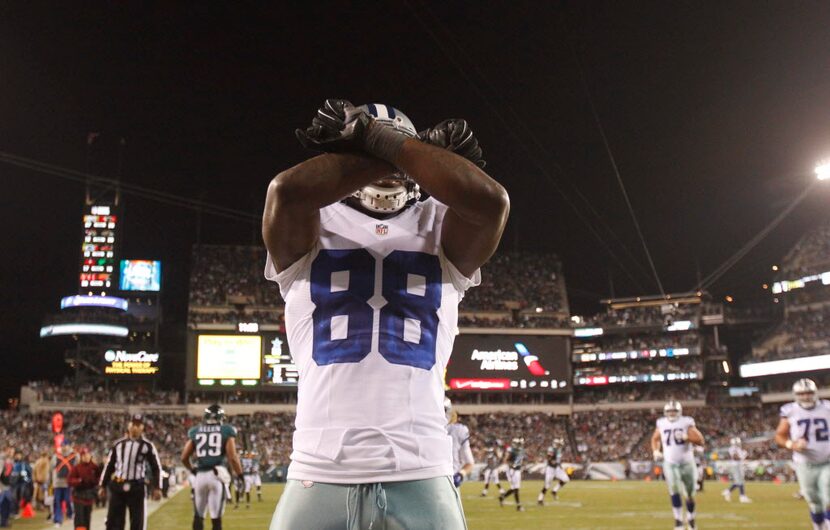 Dallas Cowboys wide receiver Dez Bryant (88) celebrates a touchdown against the Philadelphia...