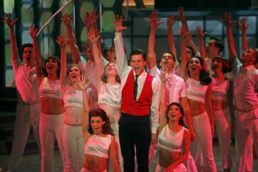 Anthony Fortino  (center) stars as Frank in the Uptown Players production of  Catch Me If...