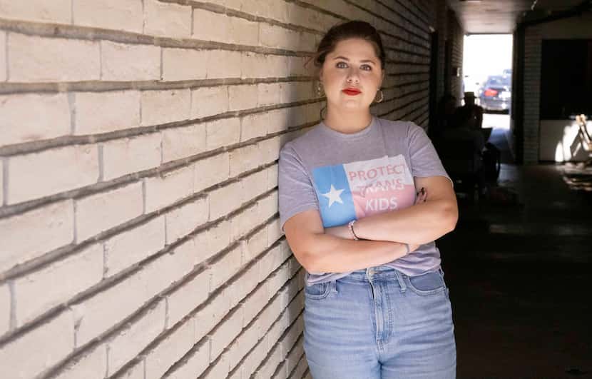 Alexandra Brock, Waco Pride Board Member, poses for a photo in Waco on Tuesday, Oct. 17,...