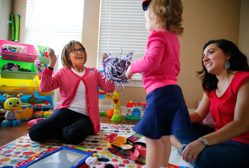 Janet Kibler (left), who was diagnosed 22 years ago with breast cancer, visits her niece...