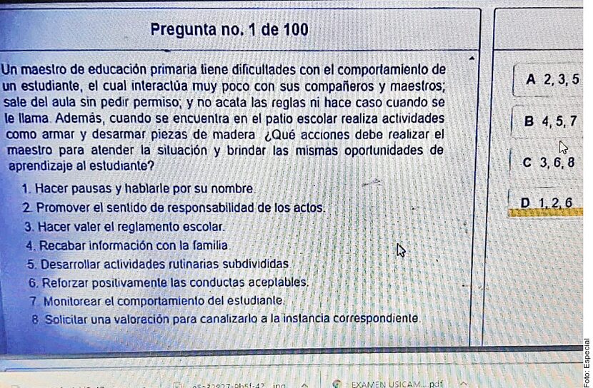 Por redes sociales, maestros de Nuevo León, México, intercambiaron un día antes respuestas...