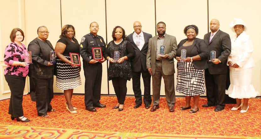 
NAACP award recipients include l to r, Susan Motley, Jearlene Miller, luncheon speaker...