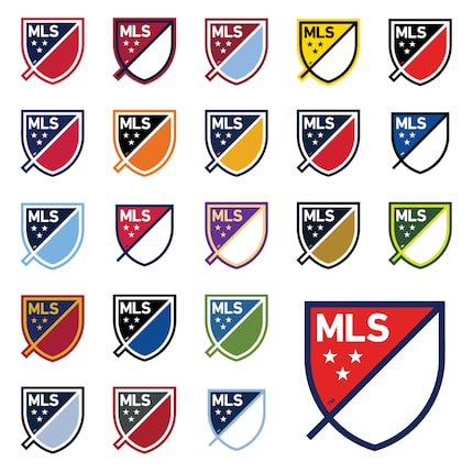 The new MLS logo with it's club specific variations.