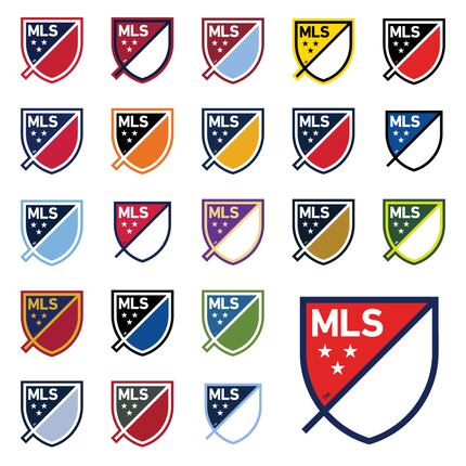 The new MLS logo with it's club specific variations.