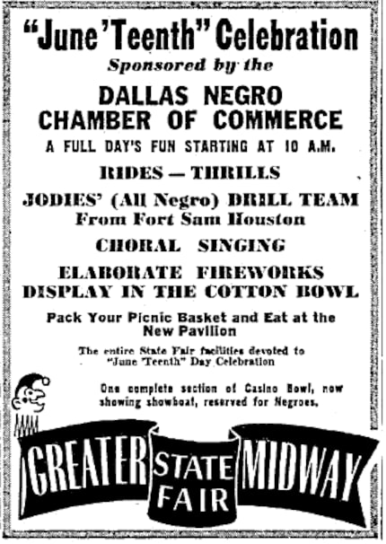 This advertisement was published on June 18, 1947 in The Dallas Morning News.