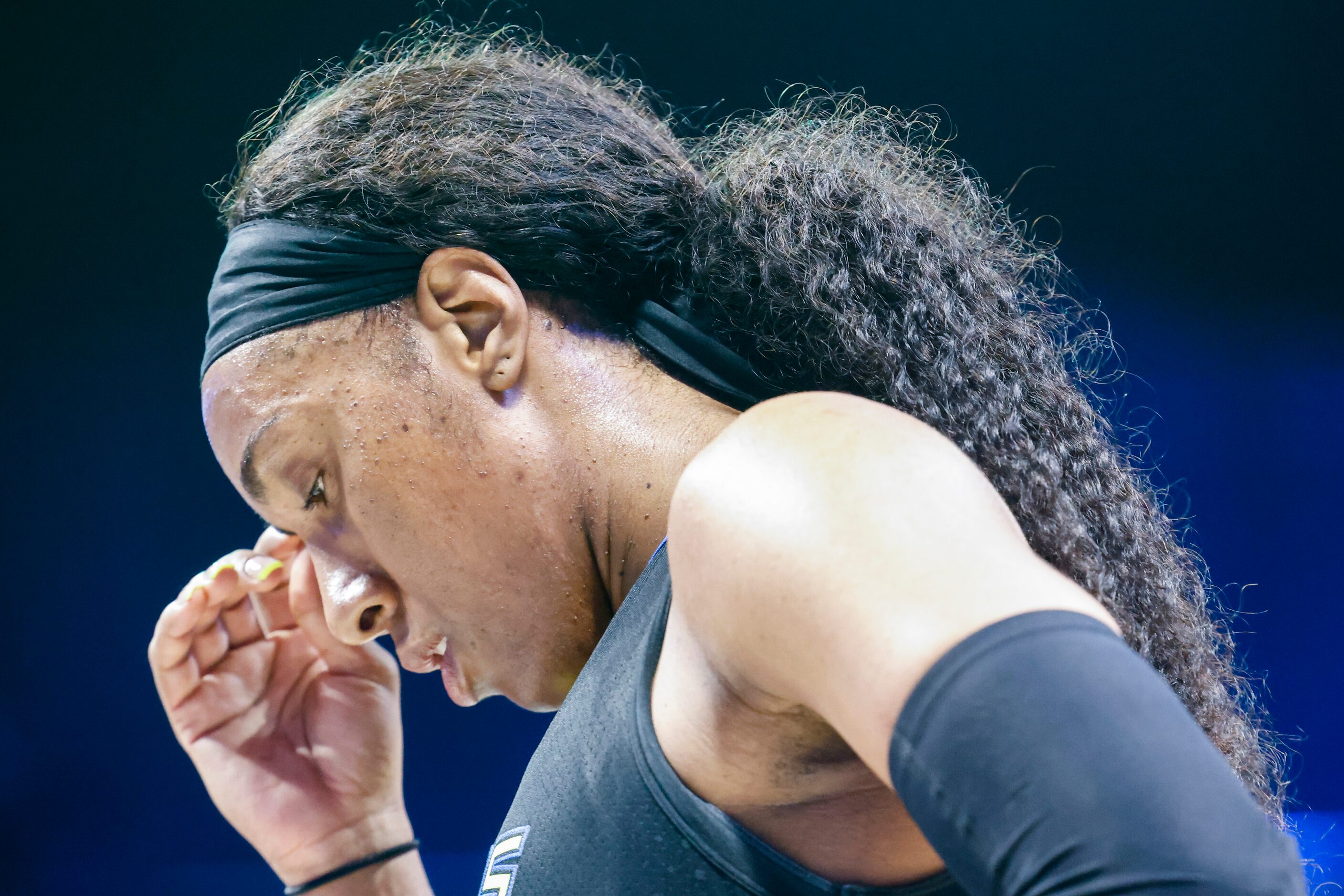 Dallas Wings forward Kayla Thornton (6) reacts after losing against Chicago Sky during the...