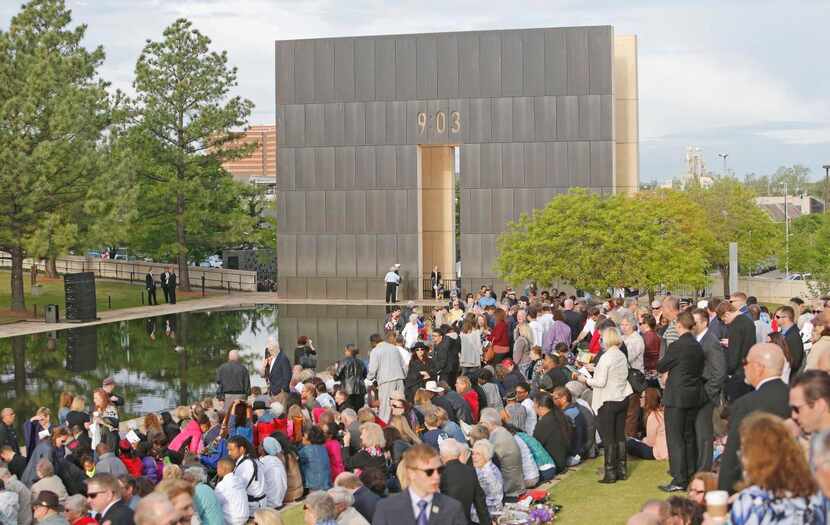 
Thousands attended a memorial service Sunday at the Oklahoma City National Memorial &...