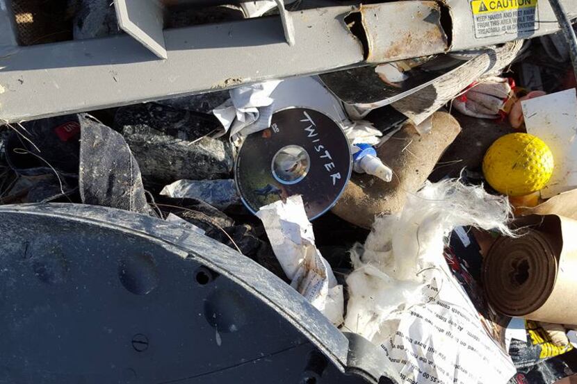  Songwriter Randy Brooks took this photo of debris from a house hit by high winds in the...