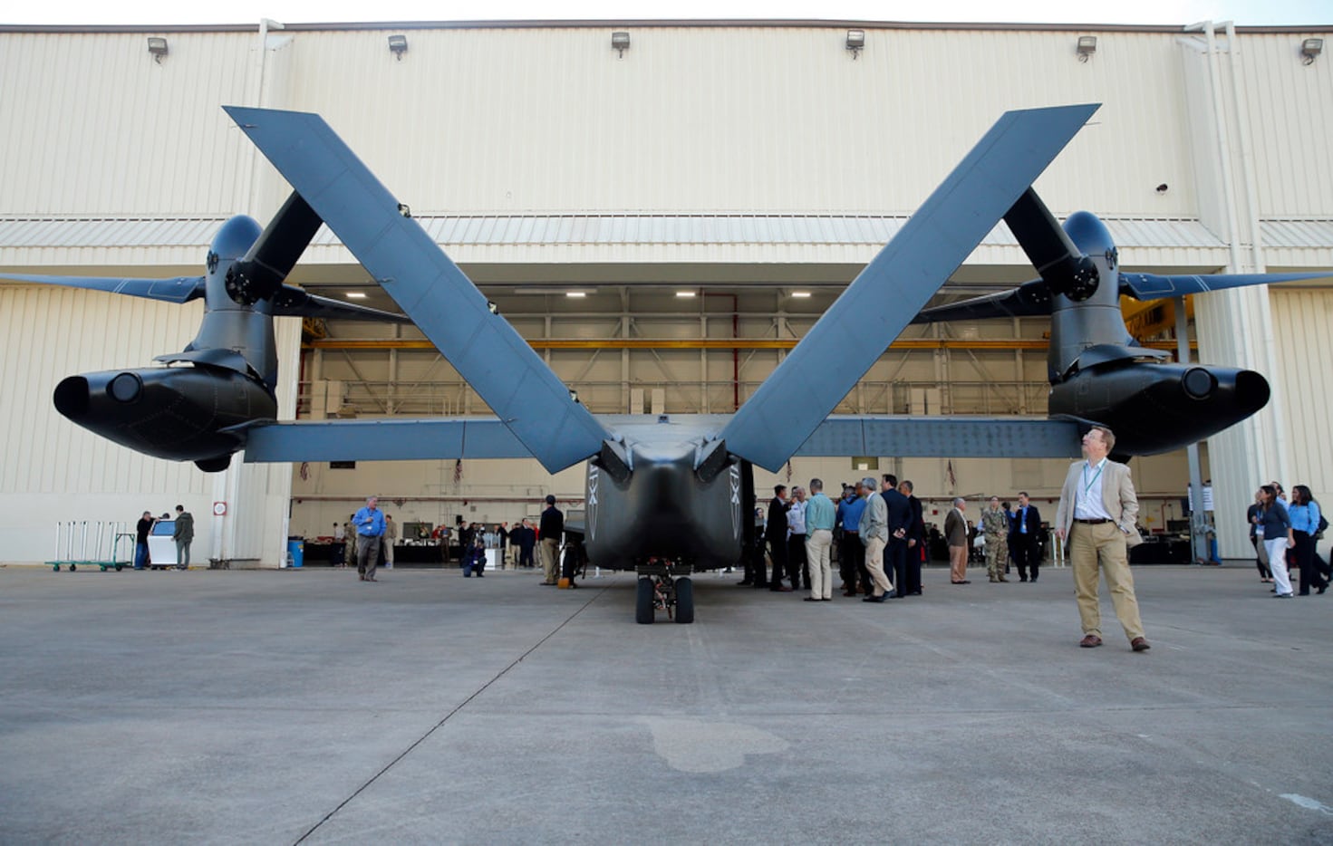 Guests got an up-close look at the V-280 Valor tilt-rotor aircraft after its demonstration...