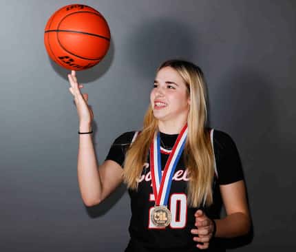 Coppell High School’s Julianna LaMendola, All-Area Girls Basketball Player of the Year,...