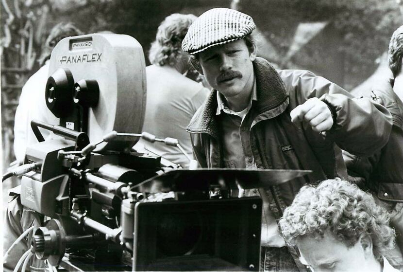 Ron Howard on the set of Willow.