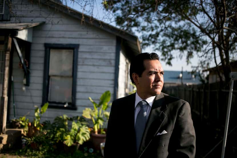 Former Crystal City mayor Ricardo Lopez, who faces federal indictment, is shown outside his...