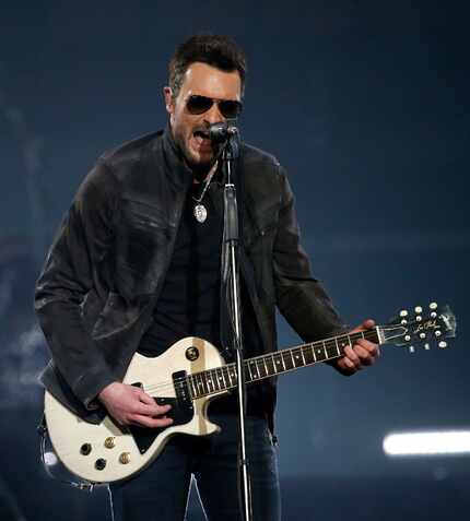 Eric Church performs during his Holdin' My Own Tour at American Airlines Center in Dallas,...