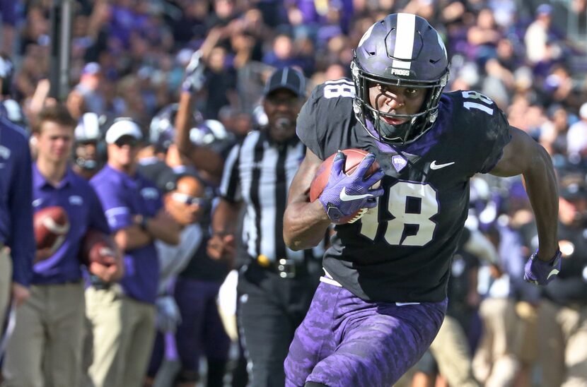 TCU Horned Frogs wide receiver Jalen Reagor (18) is pictured during the Baylor University...