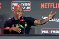 Ahead of his July fight agianst Jake Paul at AT&T Stadium, boxer Mike Tyson responds to a...