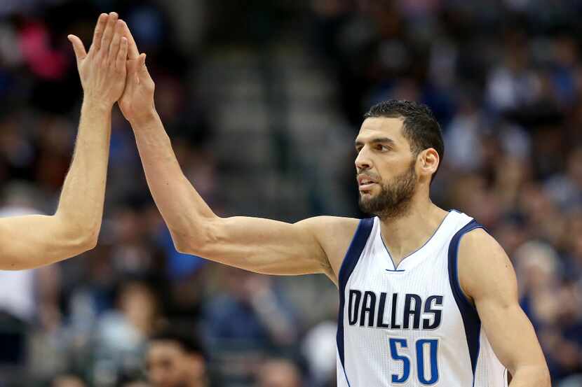 Dallas Mavericks center Salah Mejri got 16 points and 17 rebounds against the Philadelphia...