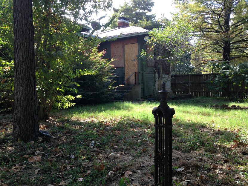 A view of the rear of the 104-year-old home in East Dallas