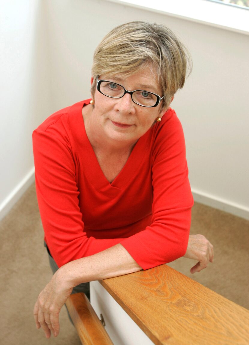 Author Barbara Ehrenreich poses at her home in Charlottesville, Va., on Aug. 25, 2005. 