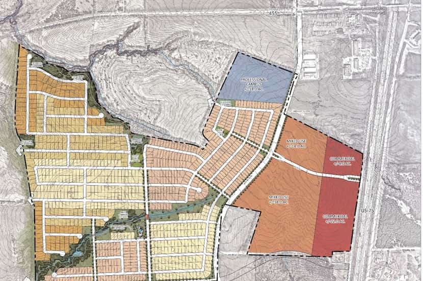 The 390-acre Crystal Park project is on the west side of U.S. 75.