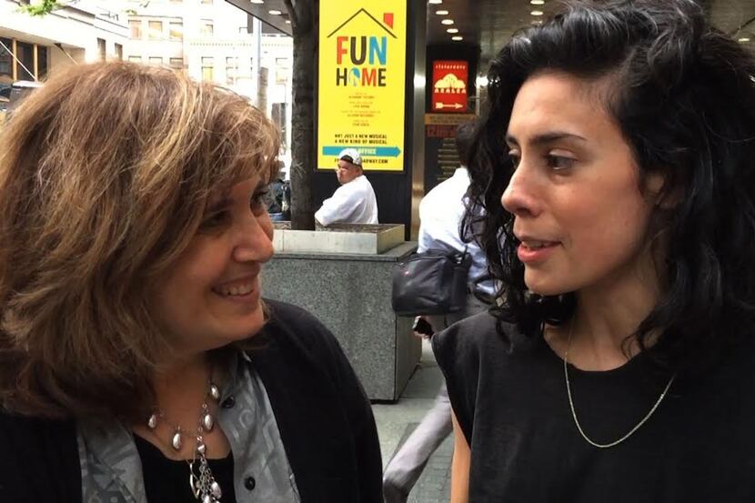  Nancy Churnin talking with Austin native Roberta Colindrez, a featured actor in Fun Home,...