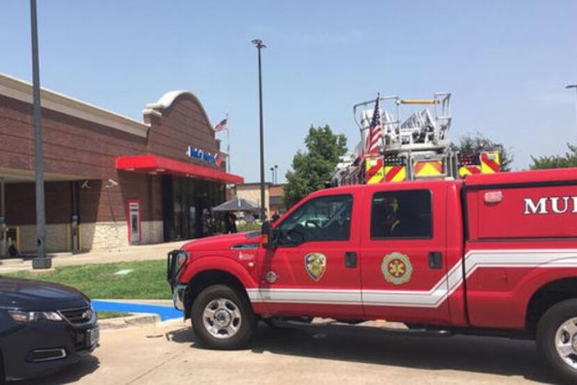 The Bank of America in Murphy was targeted in a bizarre bank robbery Wednesday.