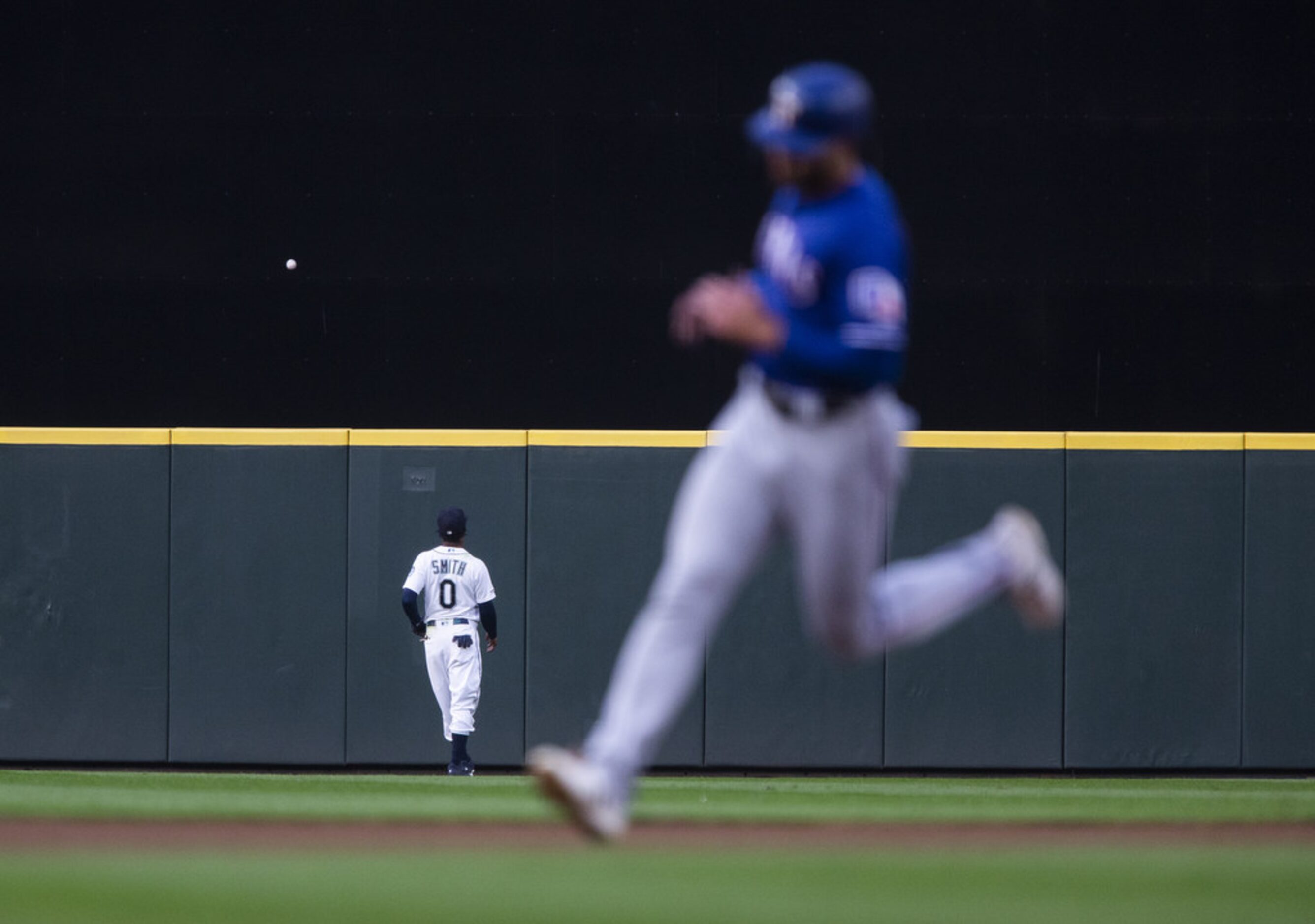 SEATTLE, WA - MAY 28:  Mallex Smith #0 of the Seattle Mariners watches the home run by Nomar...