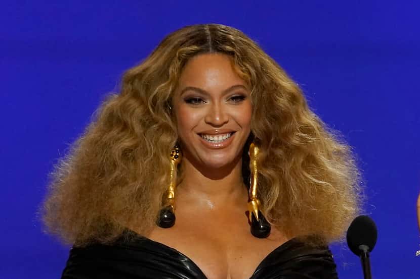 Beyonce appears at the 63rd annual Grammy Awards in Los Angeles on March 14, 2021.