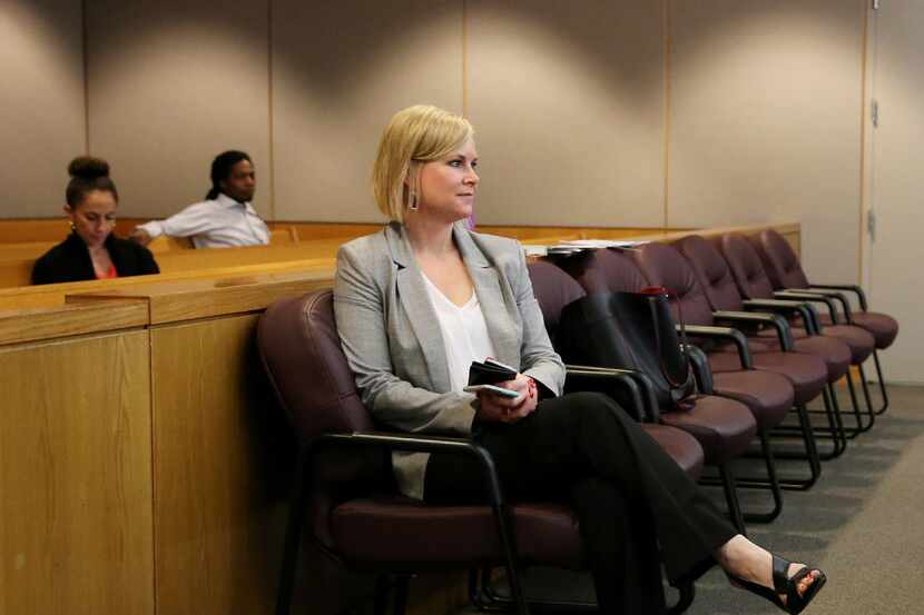 Dallas County Assistant District Attorney Stephanie Fargo waits for a February hearing for...