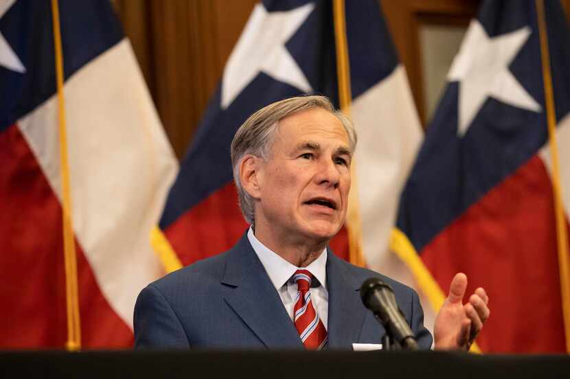 Texas Governor Greg Abbott announces the reopening of more Texas businesses during the...