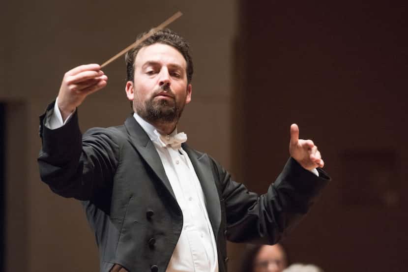 Conductor James Gaffigan leads the Dallas Symphony Orchestra on Thursday, Nov. 2, 2017. 