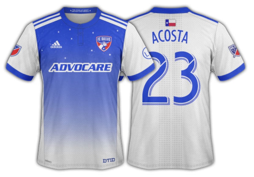 2017-18 FC Dallas "Stars at Night" secondary kit.