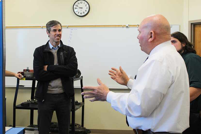 As Beto O'Rourke visited Mesalands Community College in Tucumcari, N.M., on Jan. 17, Andy...