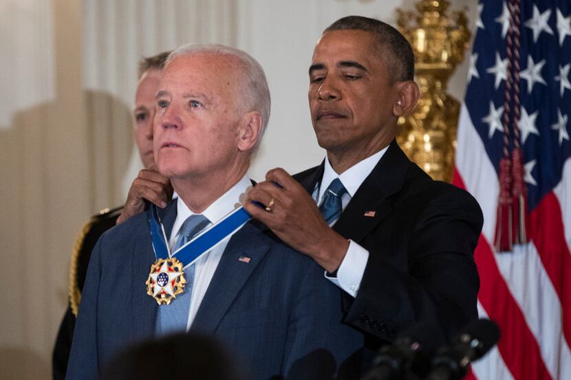  An emotional Vice President Joe Biden was awarded the Presidential Medal of Freedom by...