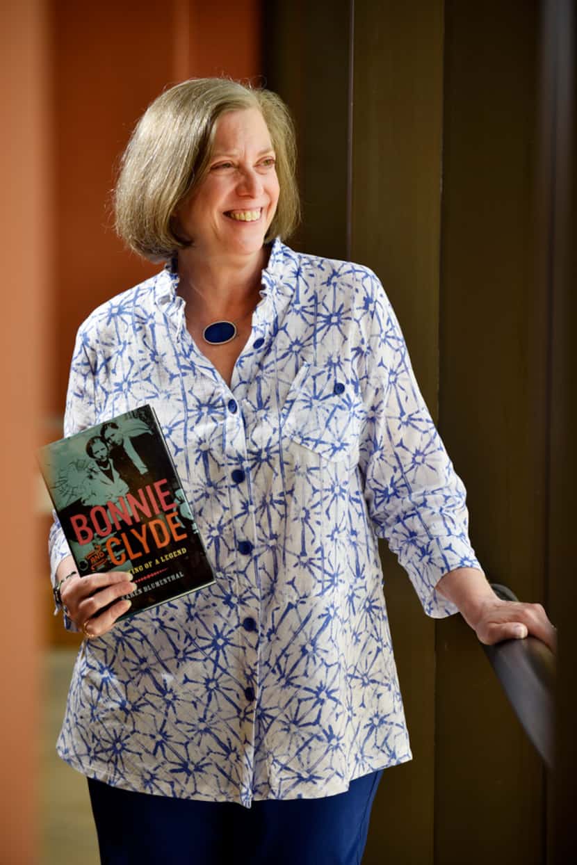 Dallas writer Karen Blumenthal with her book "Bonnie and Clyde: The Making of a Legend"