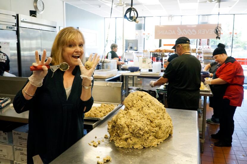 Festive Kitchen owner Sandy Korem has scooped 8 million balls of cookie dough at her store...