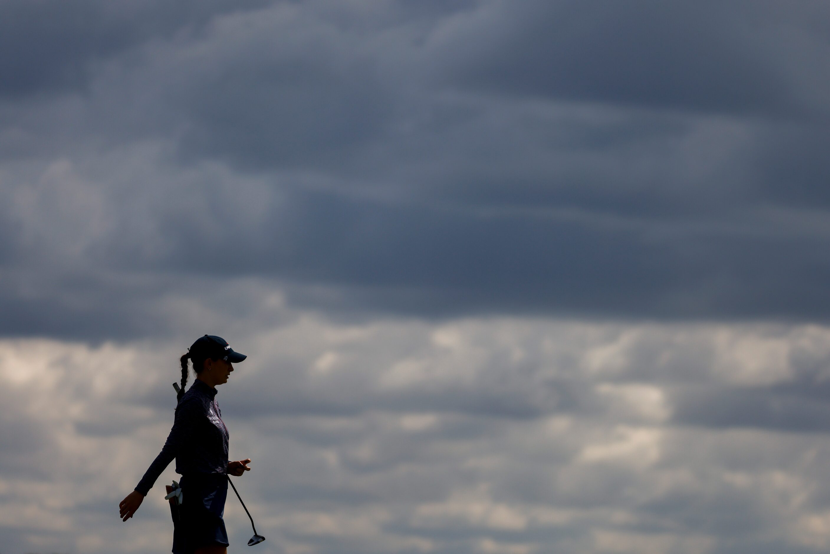 Cheyenne Knight of United States walks on the 11th fairway  during the first round of The...