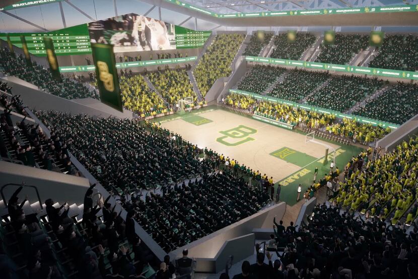 Rendering of Baylor's new basketball arena.