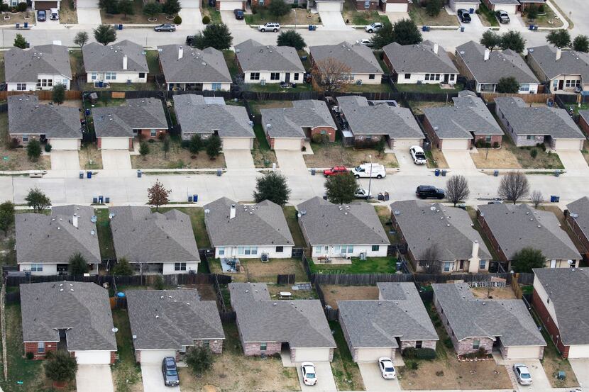Homes in a neighborhood in South Dallas 