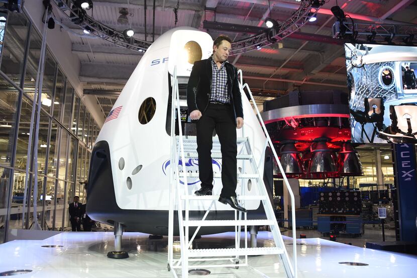 SpaceX CEO Elon Musk unveiled the company's seven-seat Dragon V2 spacecraft in Hawthorne,...