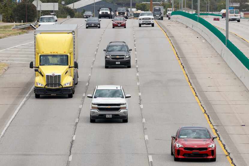 Vehicles travel along C.F. Hawn Freeway near St. Augustine Drive, Tuesday, Oct. 11, 2022 in...
