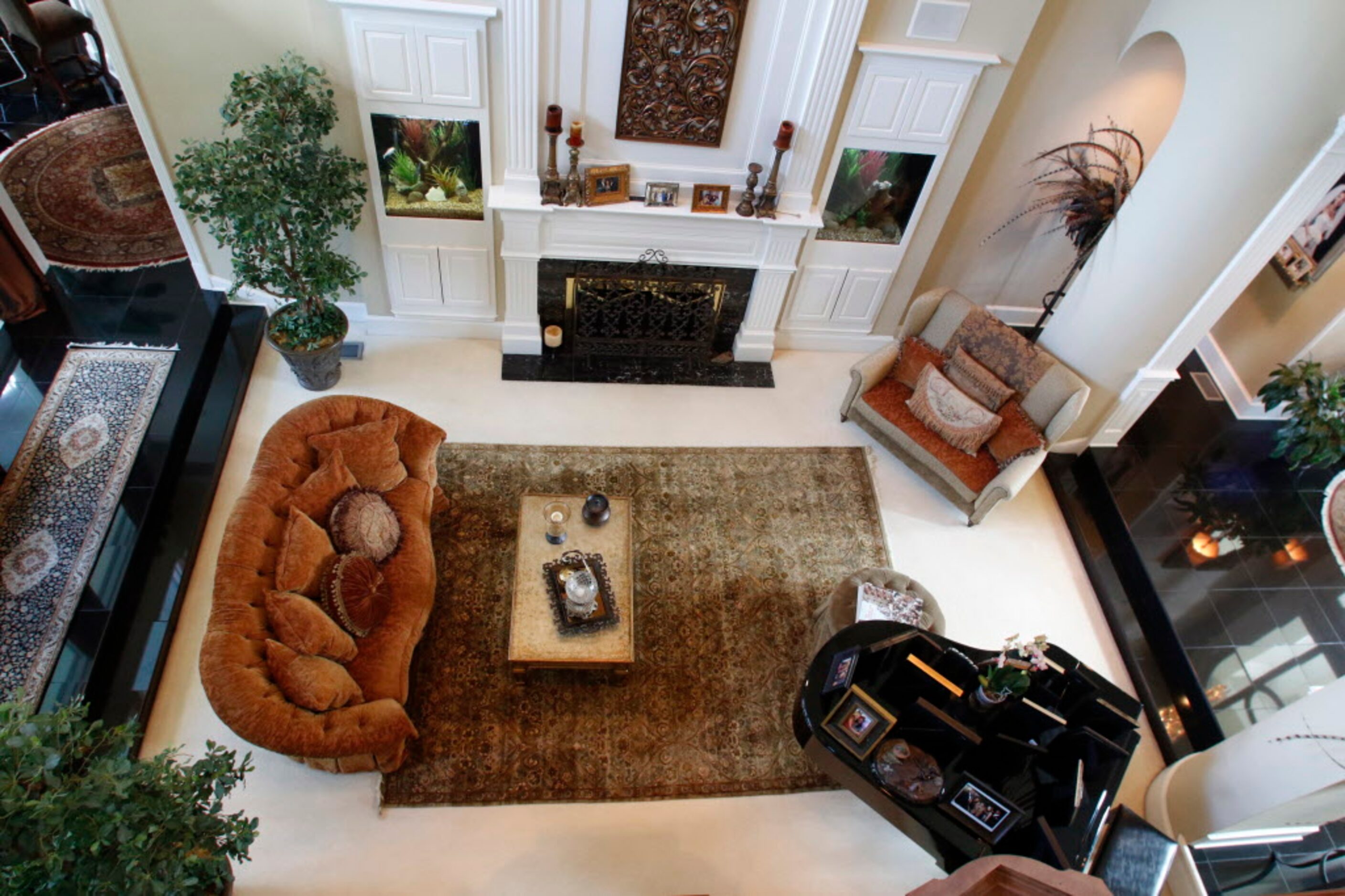 The formal living room in the home of former Dallas Cowboys running back Emmitt Smith and...