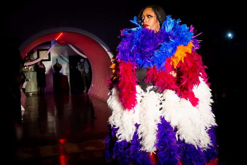 Erykah Badu is introduced before she performs during the Lone Star Circus 10th Anniversary...