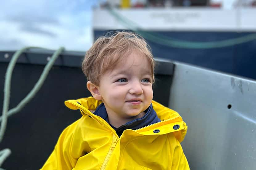 Max Smith rides a boat in Galway in Ireland. Two-year-old Max is set to become the youngest...