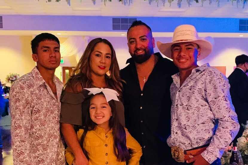 Leo Flores with his wife, Melissa, and children (from left) Leo Jr., 18, Unica Alicia, 9,...