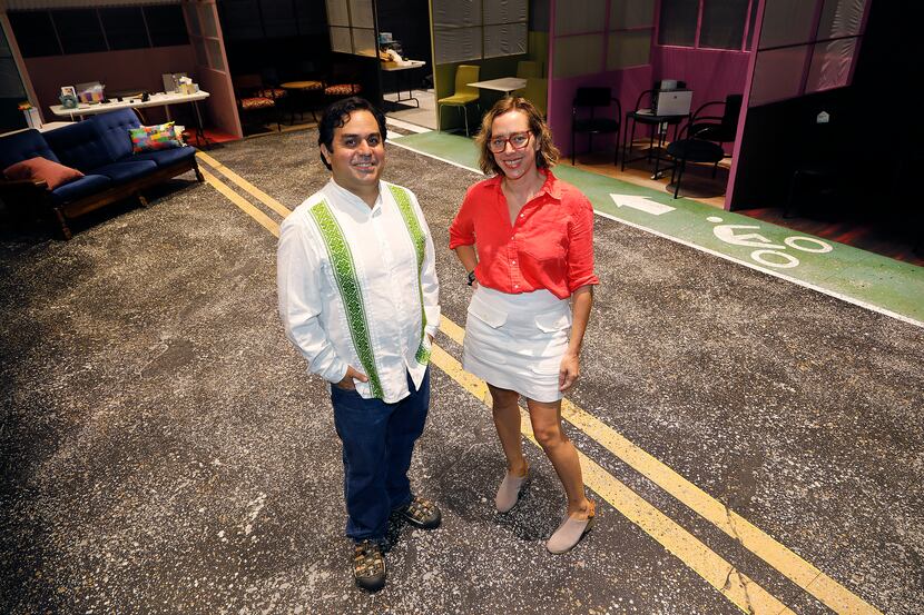 Executive artistic directors David Lozano (Cara Mia Theatre), left, and Sara Cardona (Teatro...