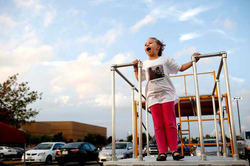 
Emme, who attends Isbell Elementary, watches practice. 
