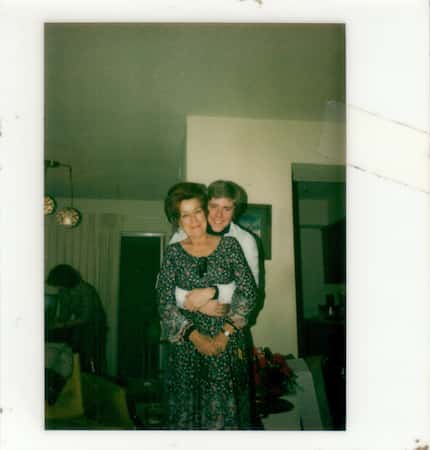 The author Jeff Herrington with his mother, Irene Giessmann. 