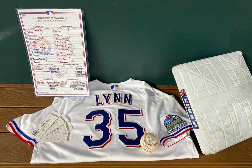 These are the items that the Rangers donated to the MLB Hall of Fame.