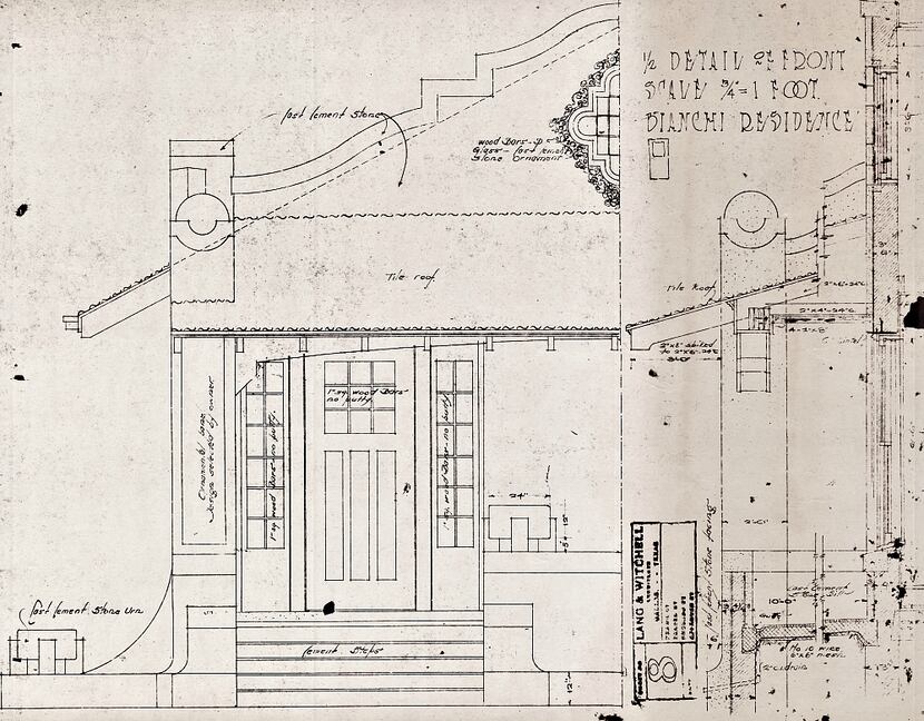 Preservation Dallas found in its basement the original drawings for the house prepared by...